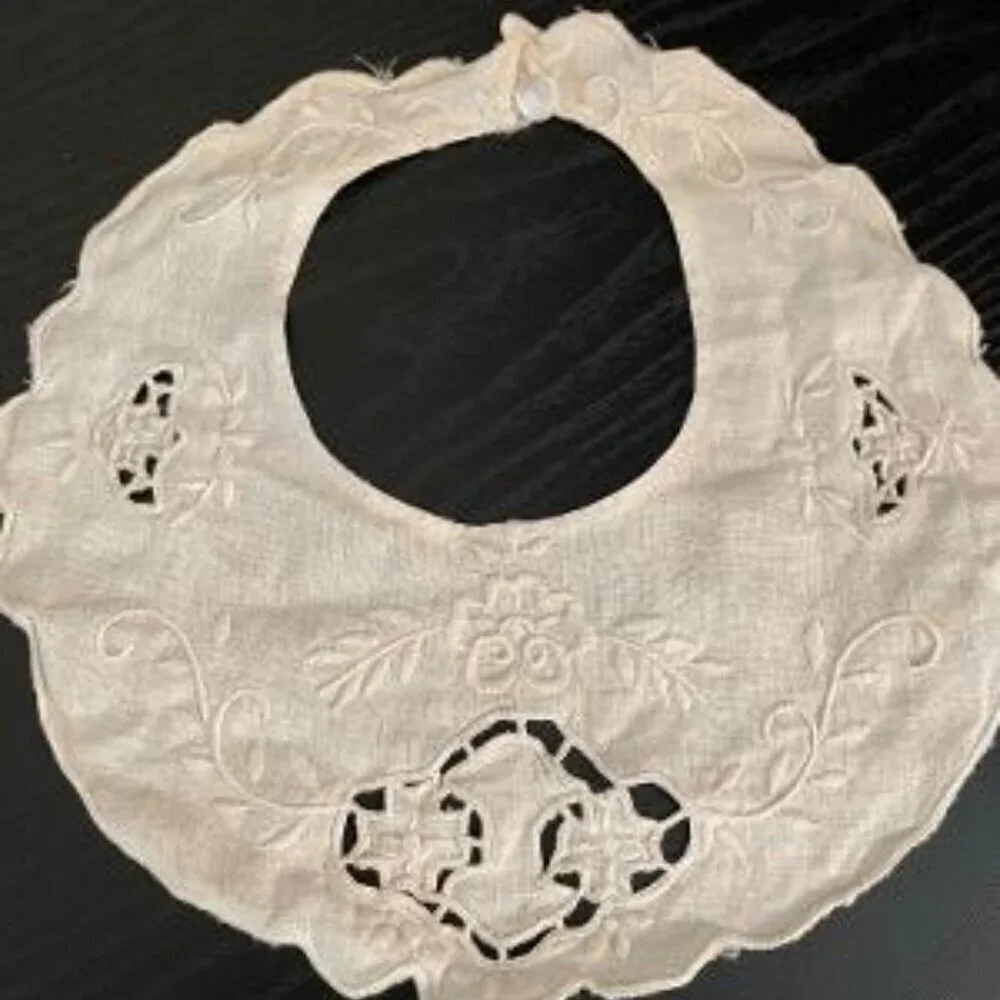 Vintage Baby/Toddler Embroidered Decorative Collar/Bib